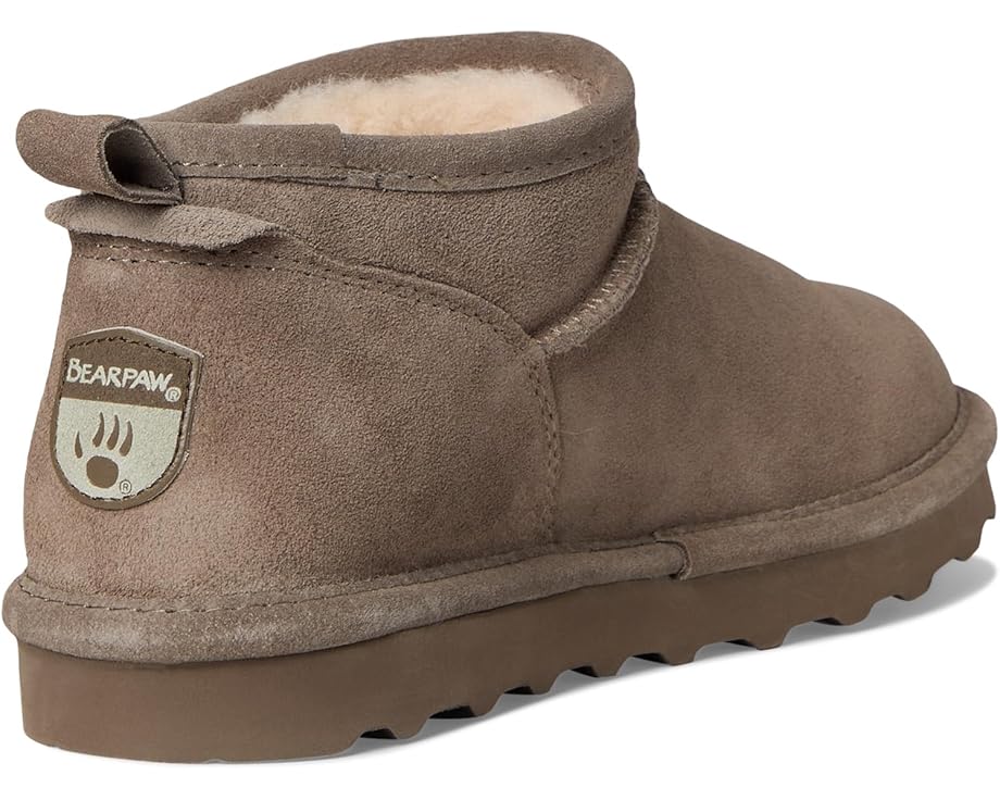 Сапоги Super Shorty Bearpaw из замши с овечьей шерстью и съемной стелькой