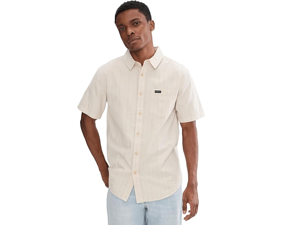 Рубашка Quiksilver Dobby Stripe Classic Woven с оксфордской полосой и нагрудным карманом