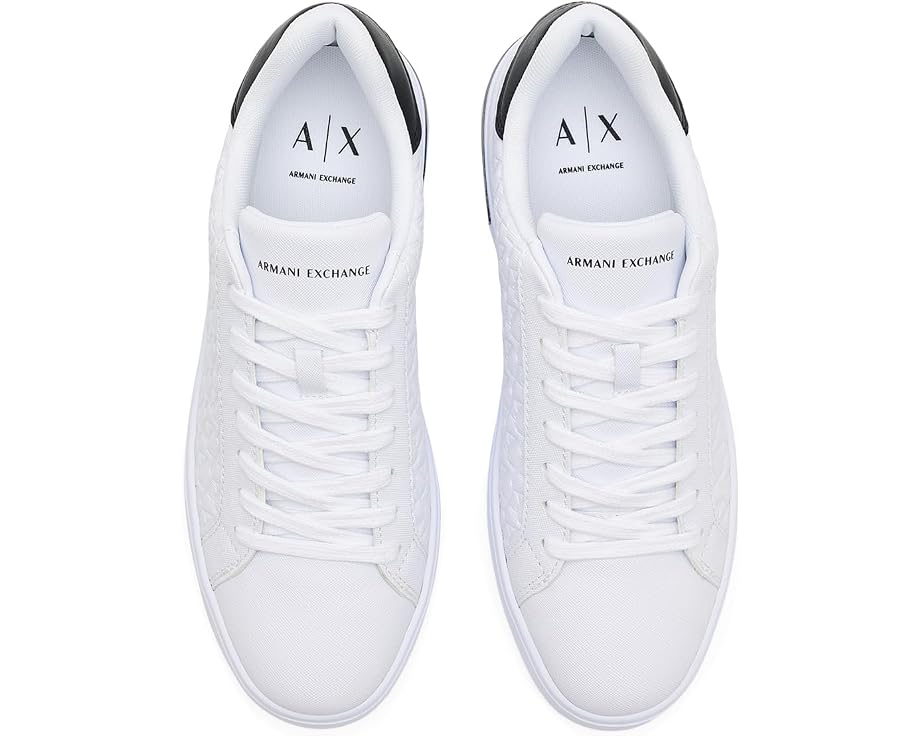 Кроссовки Armani Exchange London кожаные черно-белые