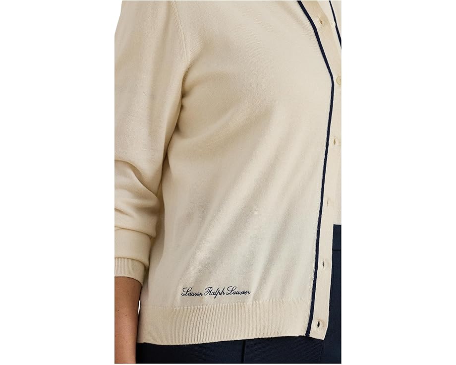 Кардиган Two-Tone Cotton-Modal Cardigan двухцветный Lauren Ralph Lauren