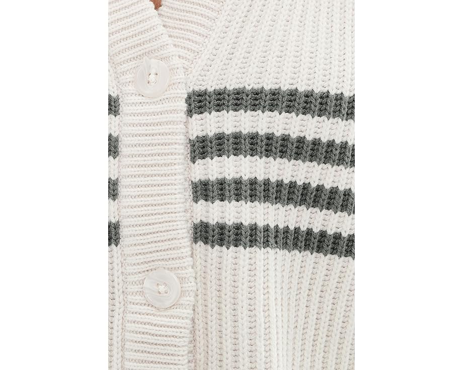 Кардиган Alexandra Stripe Cardigan в полоску с V-образным вырезом