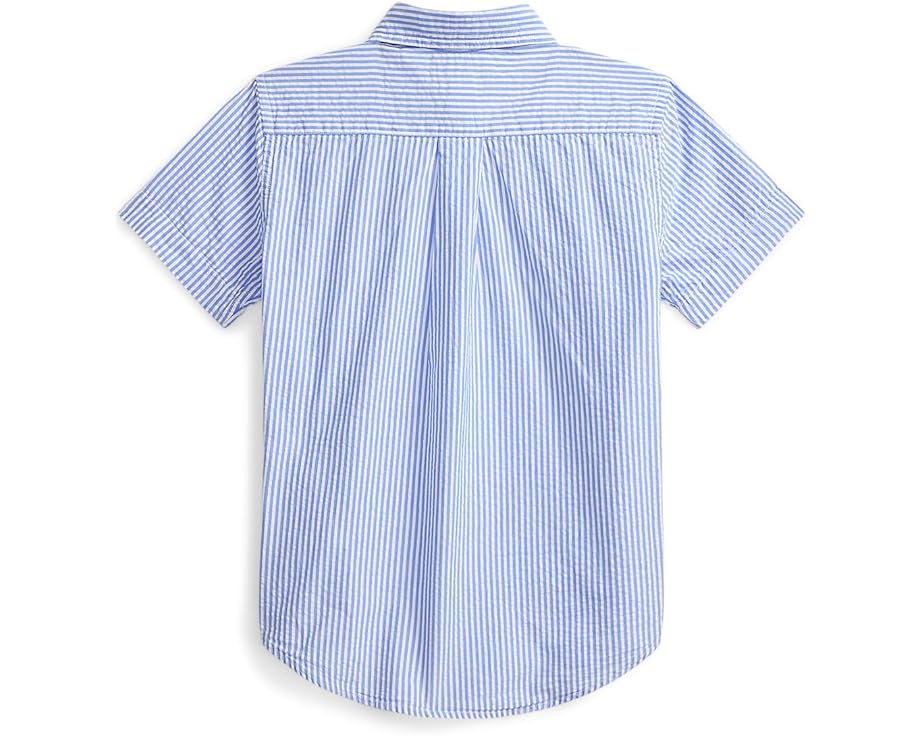 Polo Ralph Lauren Kids Полосатая рубашка из хлопкового пике для малышей и детей