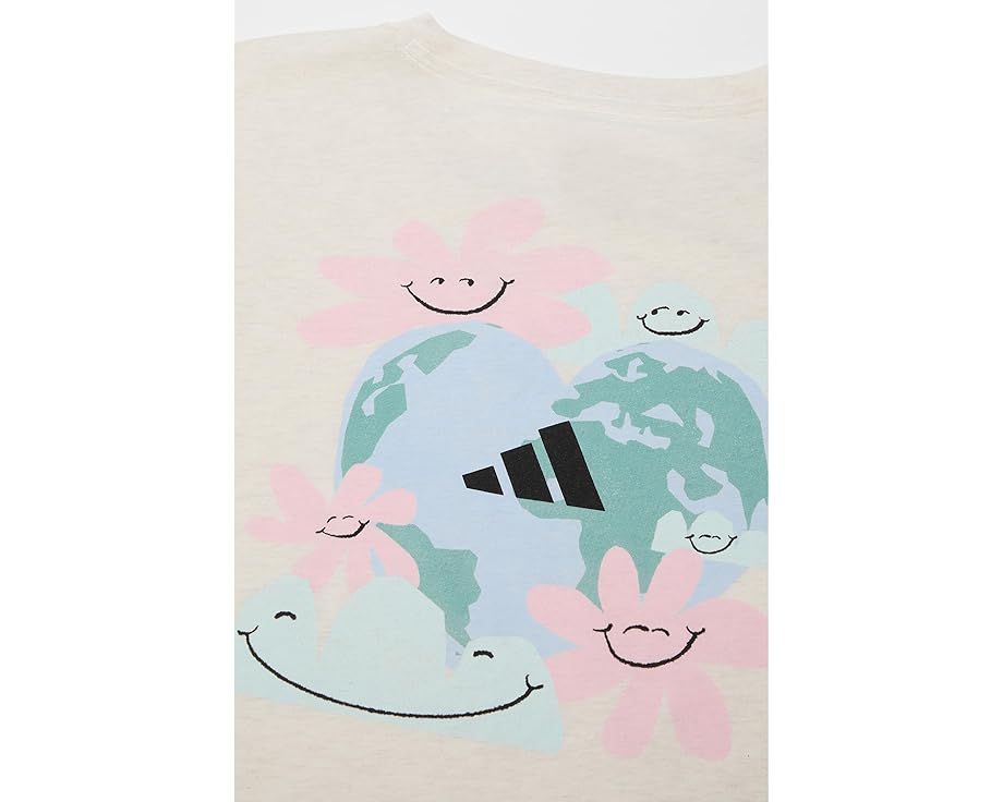 Футболка adidas Kids Regular Fit Heather с длинным рукавом и принтом