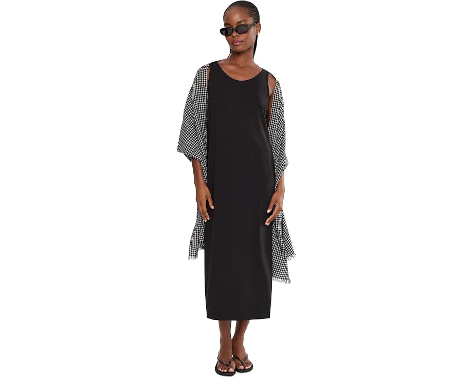 Wool Cotton Check Wrap