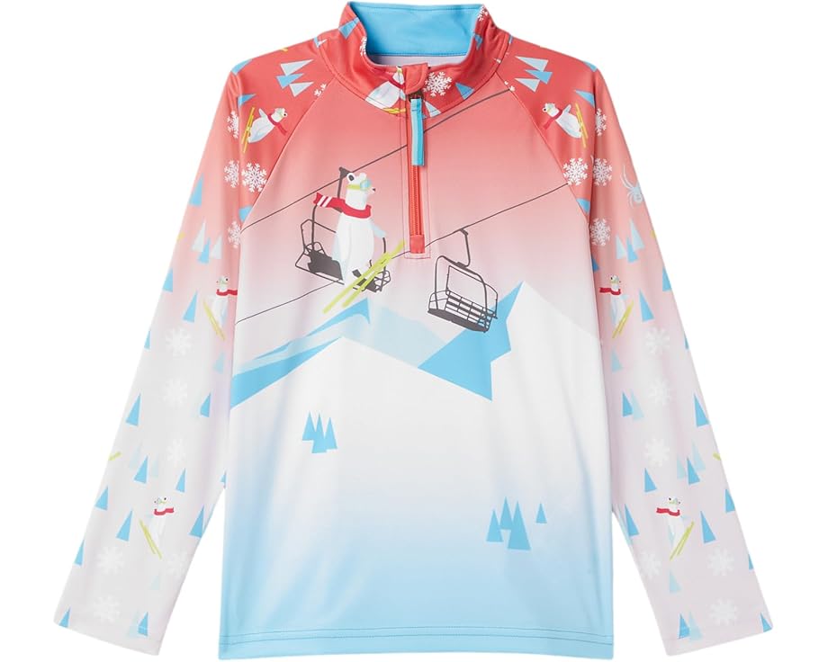 Детская толстовка Spyder Kids Reflect 1/2 Zip с защитой UPF 50+ и зимним принтом