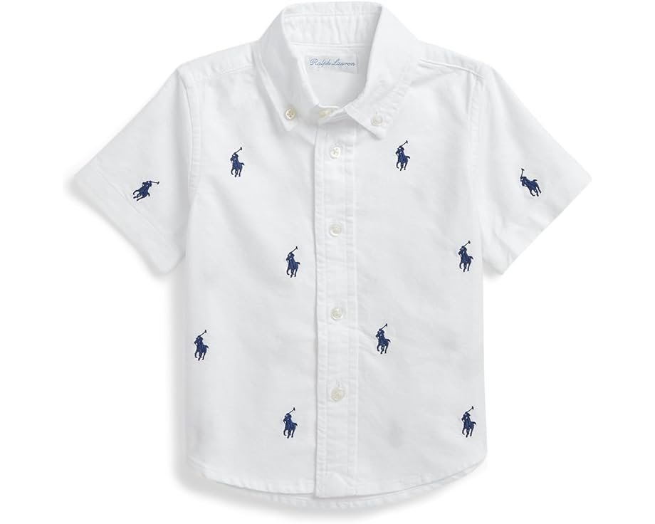 Короткая рубашка поло из оксфорда с пони Polo Ralph Lauren Kids для младенцев