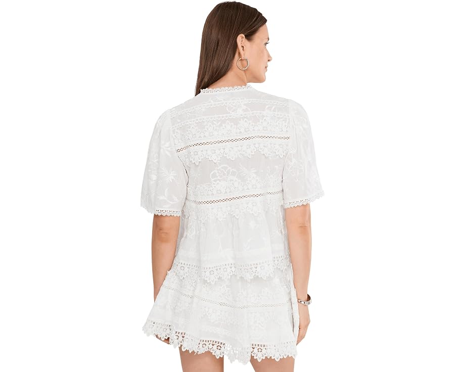 Топ Lillith AllSaints с круглым вырезом и пеплумом