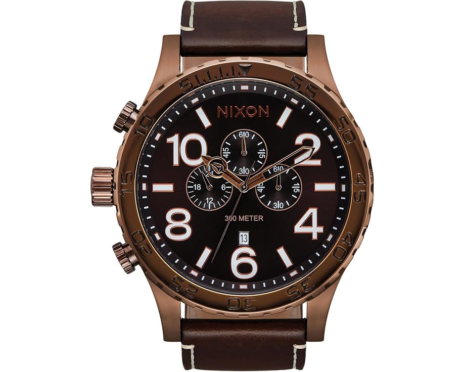 Nixon 51-30 Chrono Leather мужские часы из натуральной кожи