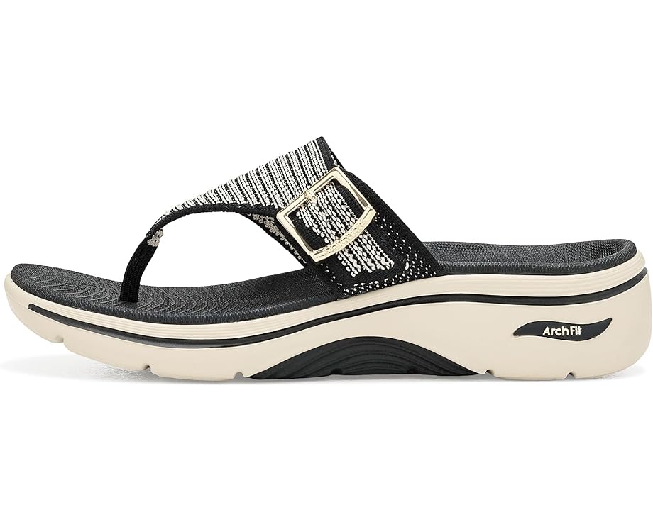 Сандалии SKECHERS GO Walk Arch Fit 2.0 Resort Day с блестками и клиньем