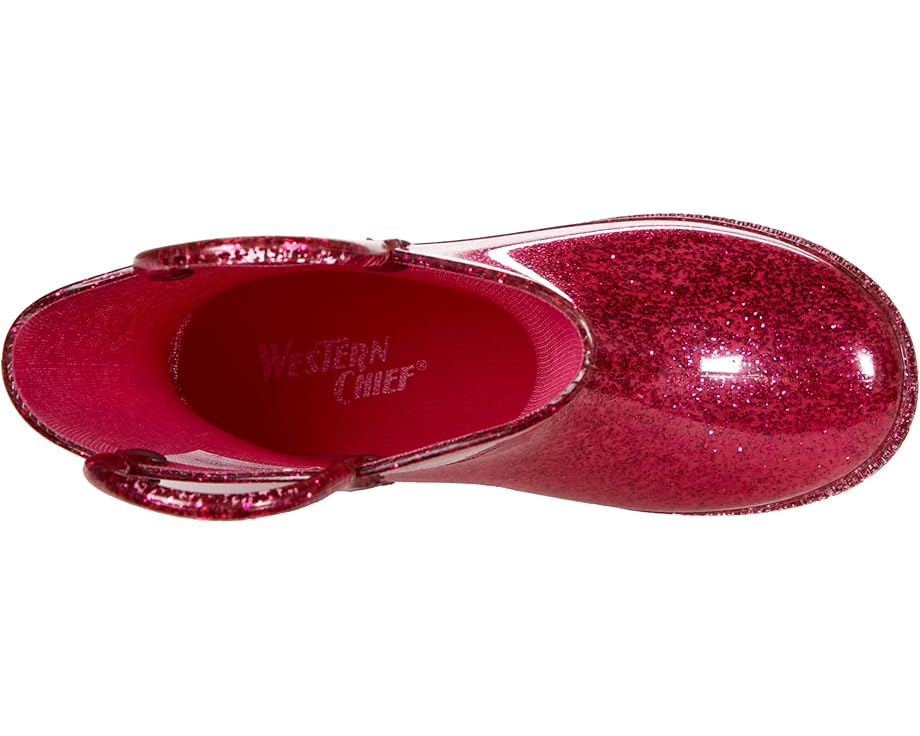 Детские резиновые сапоги Western Chief Kids Glitter Rain с блестками и ручками