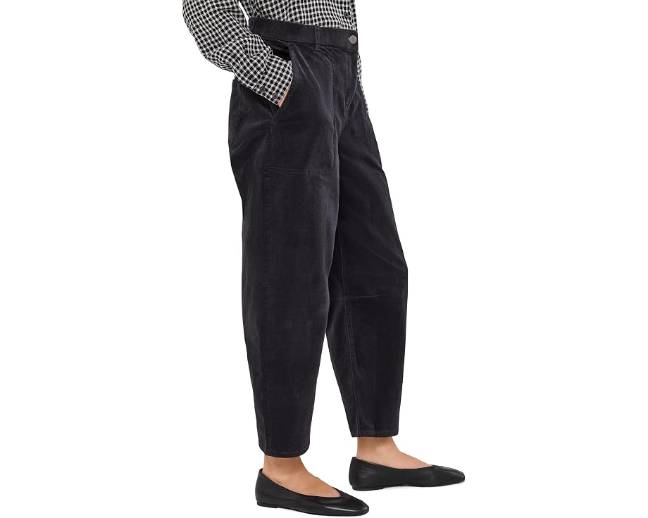 Брюки Eileen Fisher Petite Organic Cotton Stretch Corduroy Ankle Arch черные