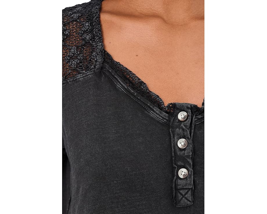 Хенли Free People We The Free Heirloom с кружевными вставками