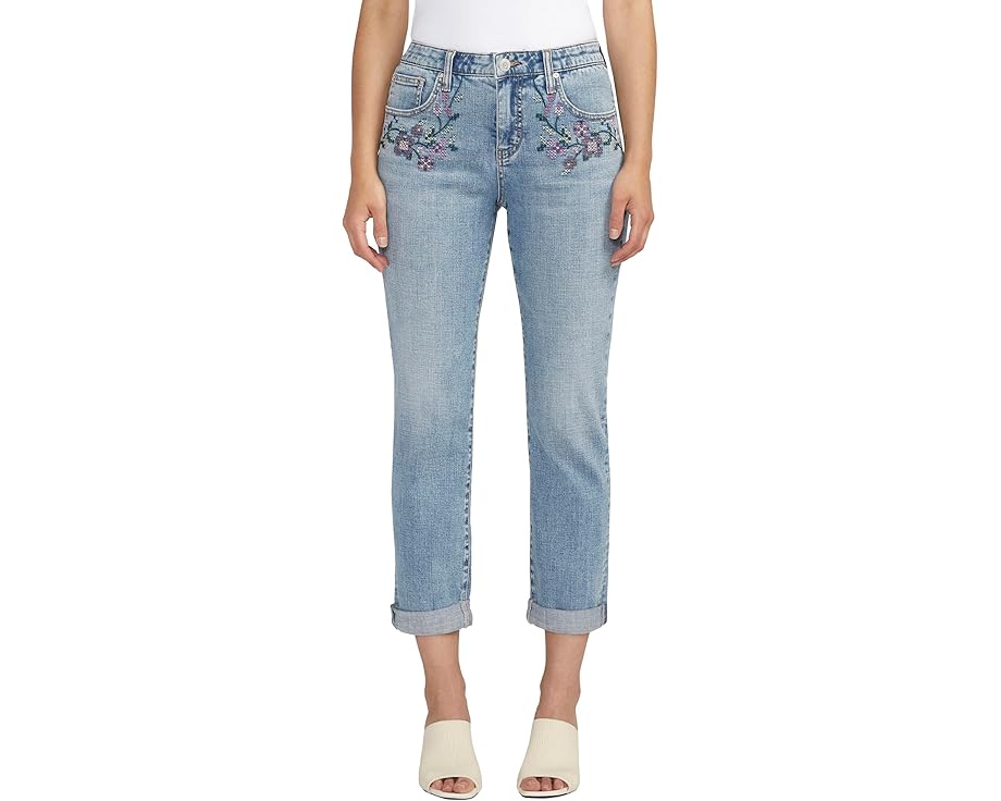 Джинсы Jag Jeans Carter Girlfriend с потертостями и классическим кроем