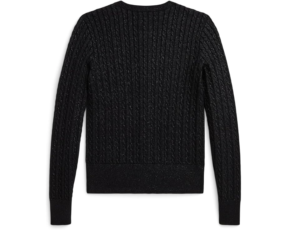 Детский кардиган Polo Ralph Lauren Kids с мелкой резинкой и металлическим эффектом
