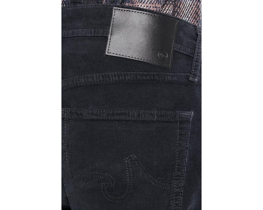 Брюки AG Jeans Everett Slim Straight из рубчатого вельвета в винтажно-черном цвете