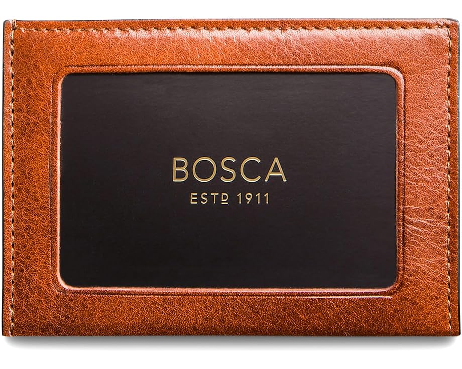Компактный кошелек Bosca для выходных из состаренной кожи