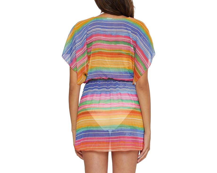 BECCA туника Shoreline Chiffon с принтом радуги и вырезом