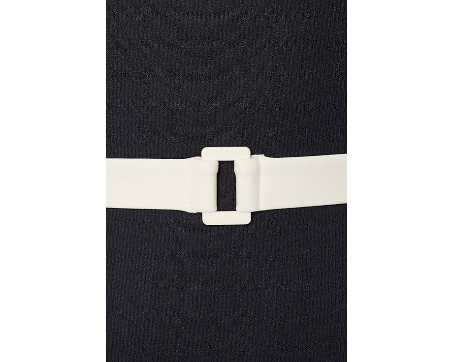 Цельный купальник Seafolly Bandwave Belted Retro Tank с ремнем