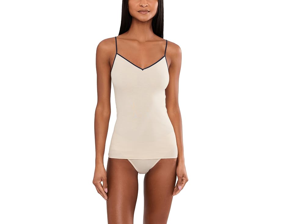 Бесшовный топ на бретелях Cotton Seamless от Hanro с V-образным вырезом
