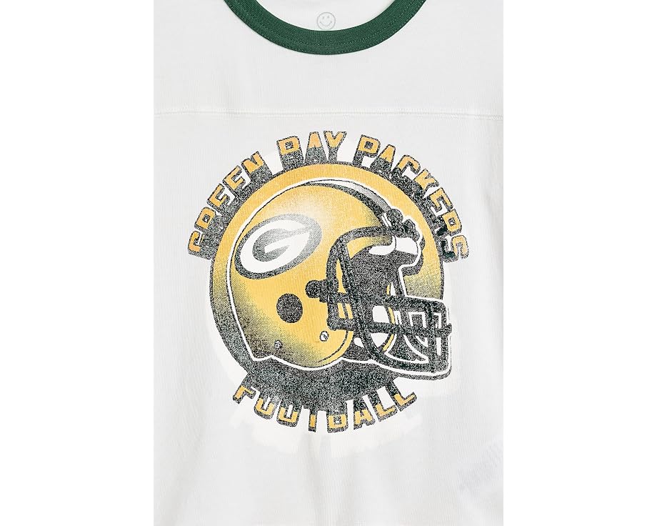 Футболка Junk Food Clothing Kids NFL Green Bay Packers с полосатым кокеткой