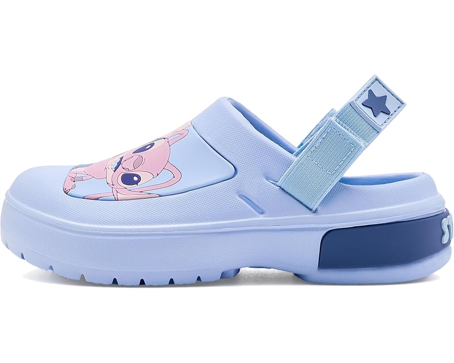 Детские сабо Ground Up Stitch and Angel с синим дизайном