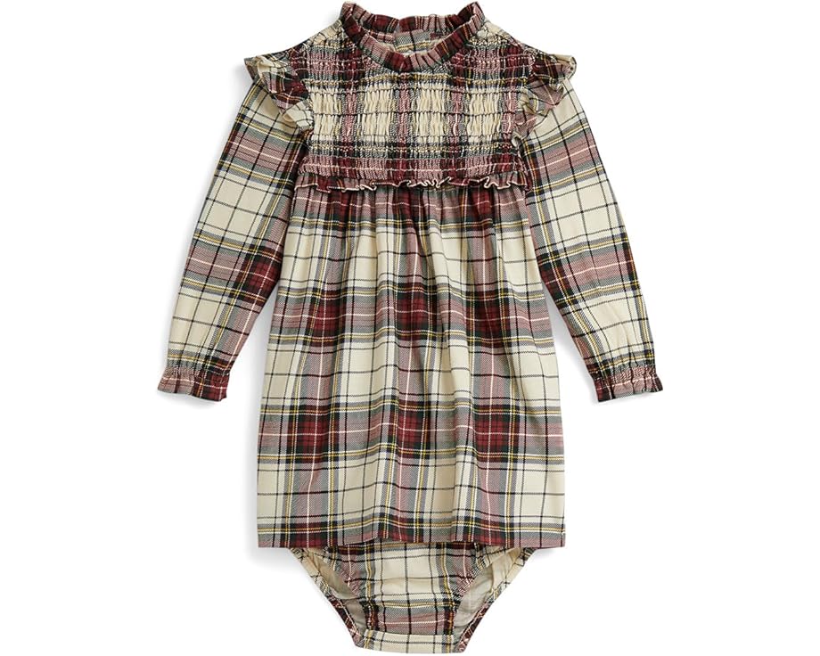 Детское платье и шортики в клетку из хлопкового джерси Polo Ralph Lauren Kids