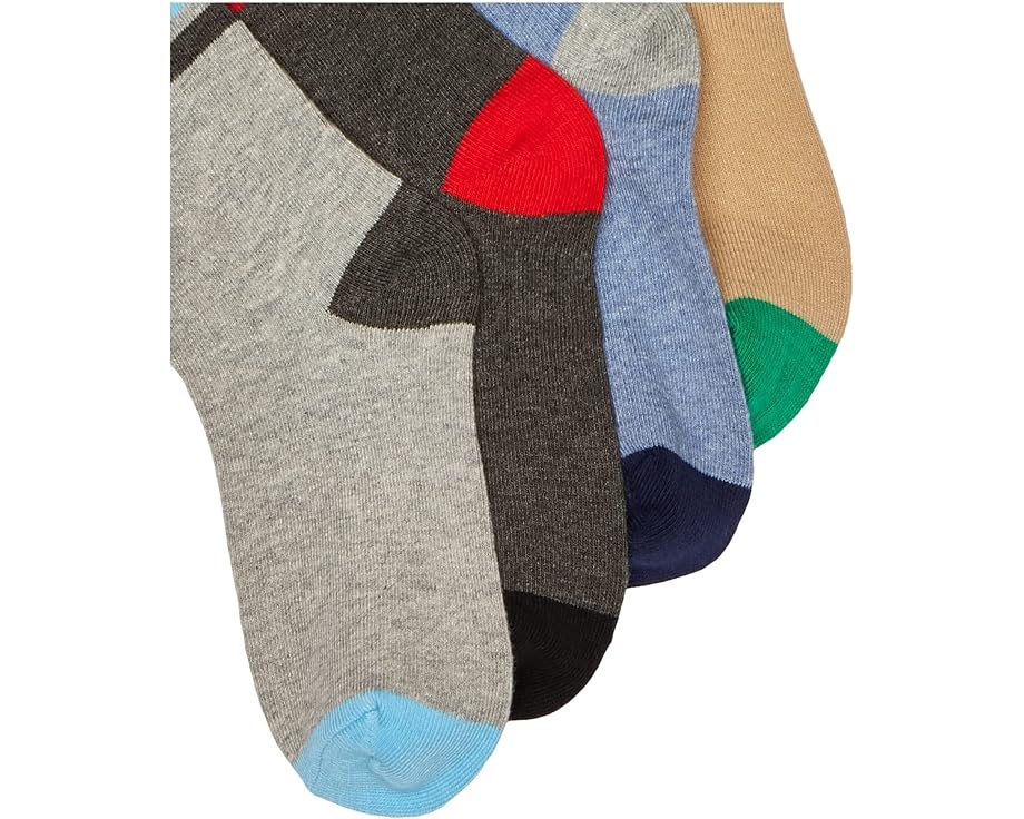 Big Boys' Stripe Crew Socks 6 Pack, Multi Size