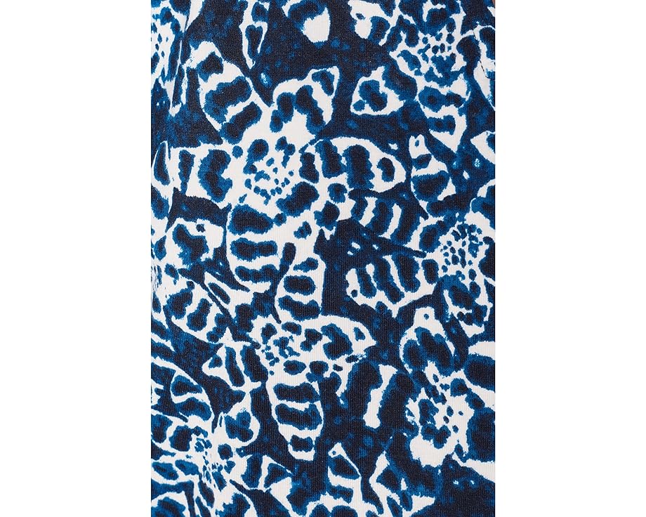 Топ NIC+ZOE Shibori Lilies с рукавом и принтом индиго