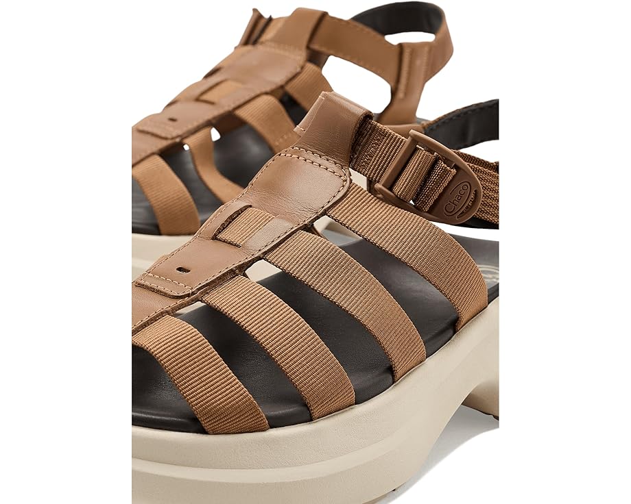 Сандалии Chaco Cushform Fisherman на платформе с кожаным верхом