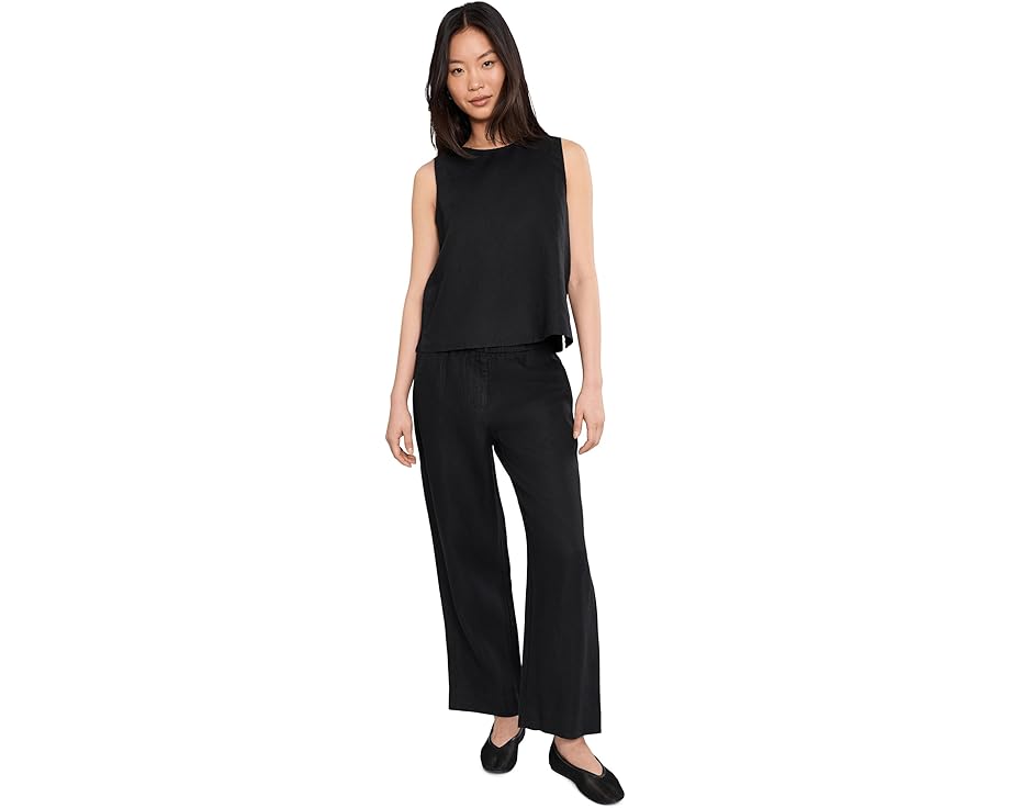 Топ Eileen Fisher Organic Linen с круглым вырезом из органического льна