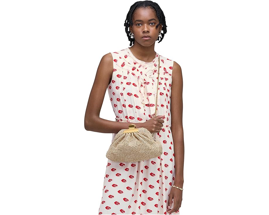 Маленький клатч Marc Jacobs The Summer Woven Glam с плетением и зажимом