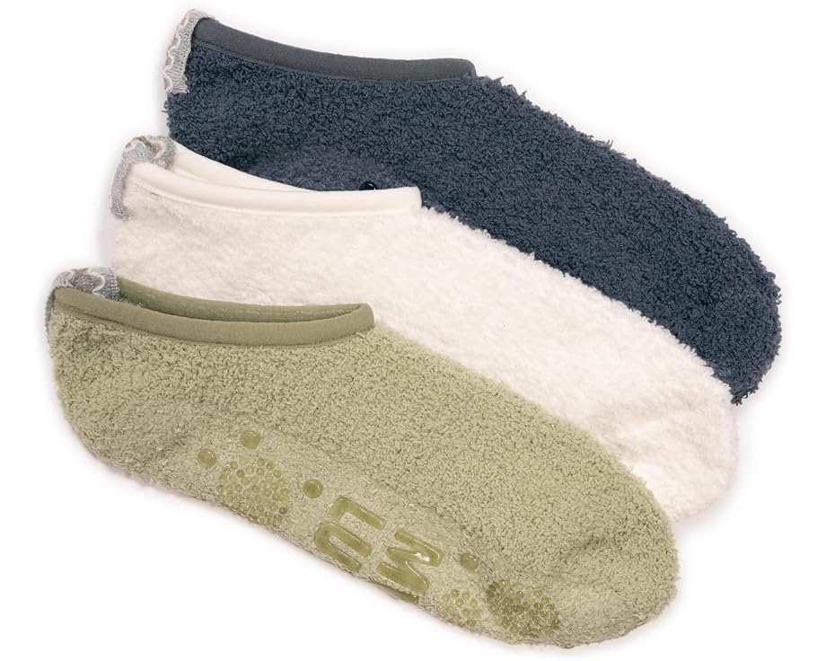 Низкие носки MUK LUKS с нескользящим покрытием, 3 пары