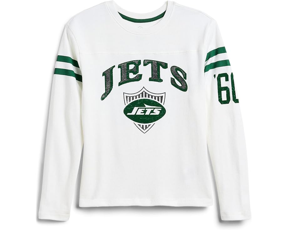 Футболка NFL New York Jets с полосатым кокеткой для детей