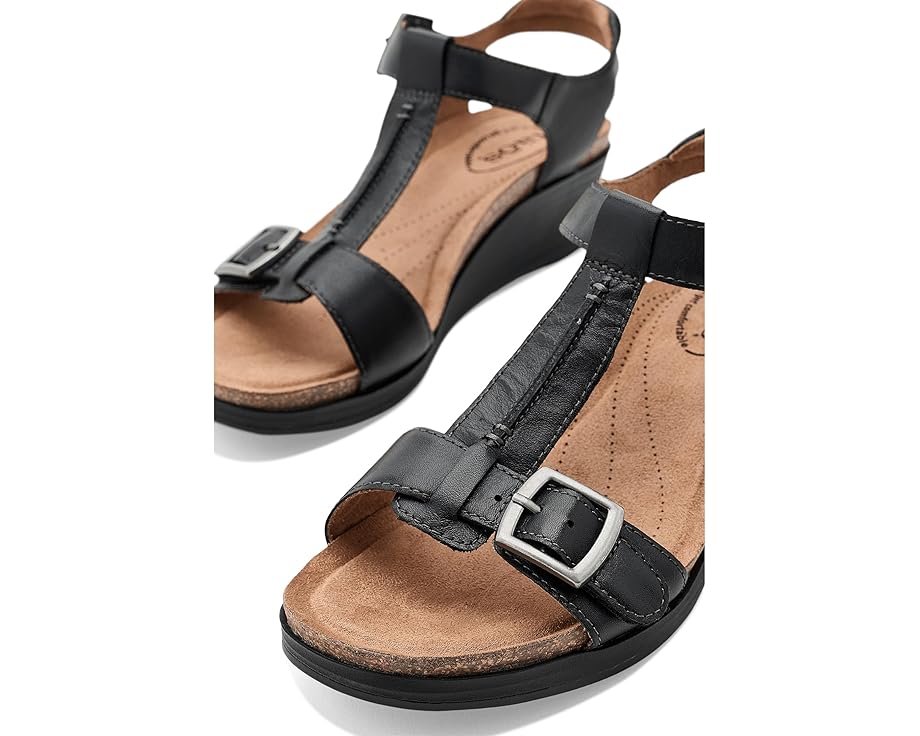 Сандалии Taos Footwear Top Notch на танкетке с кожаным верхом и декоративными пряжками