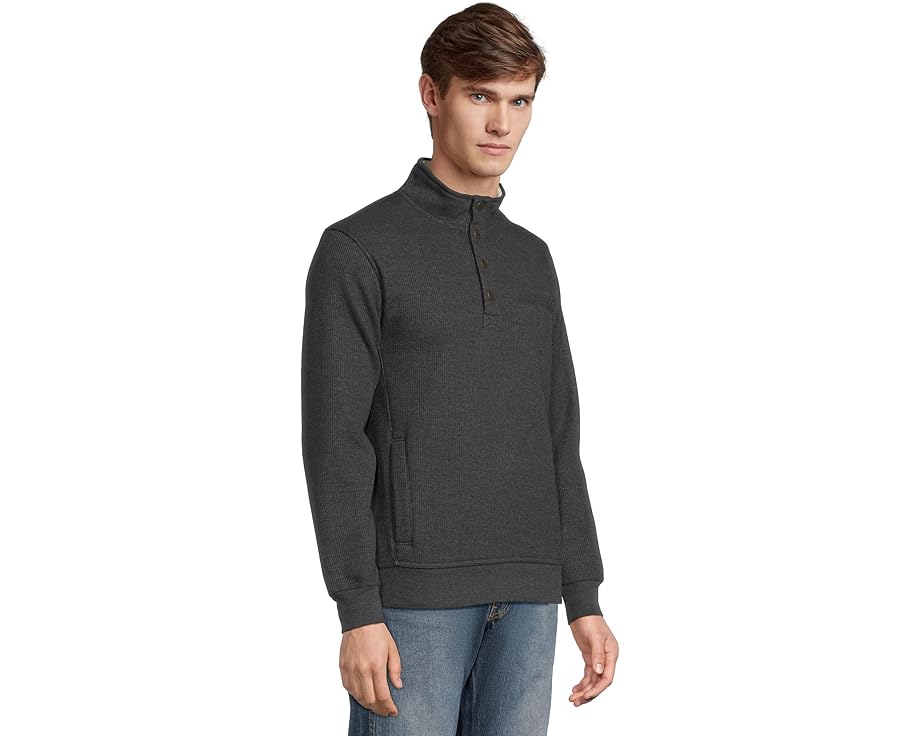 Толстовка Katahdin Iron Works Bonded Waffle Fleece от L.L.Bean со стойкой и застежкой на кнопках