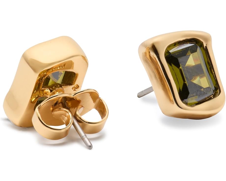 Серьги-гвоздики Molten Glass с цирконием и латунью Kate Spade New York