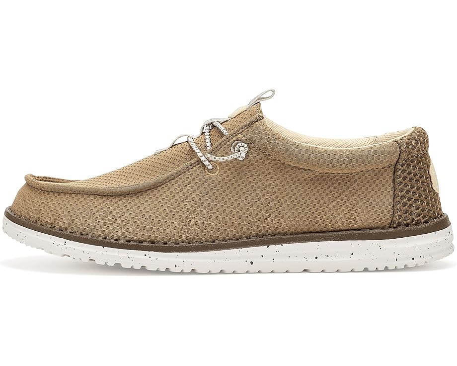 Кроссовки Wally Mesh Neutrals от Hey Dude текстильные с удобной шнуровкой