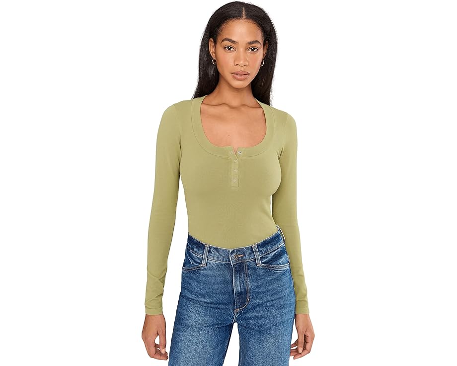 Free People Wide Awake Layering топ для многослойности с круглым вырезом