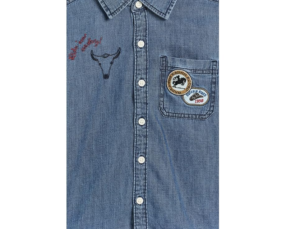Джинсовая рубашка Denim Patch Shirt для детей от abercrombie kids