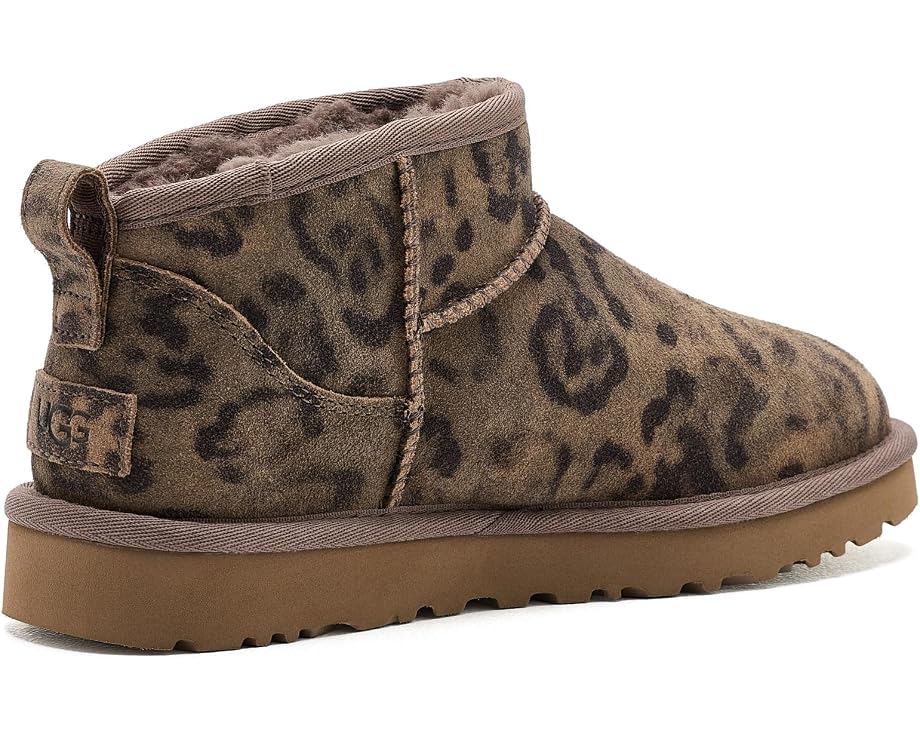 UGG Classic Ultra Mini Spotted сапоги с леопардовым принтом