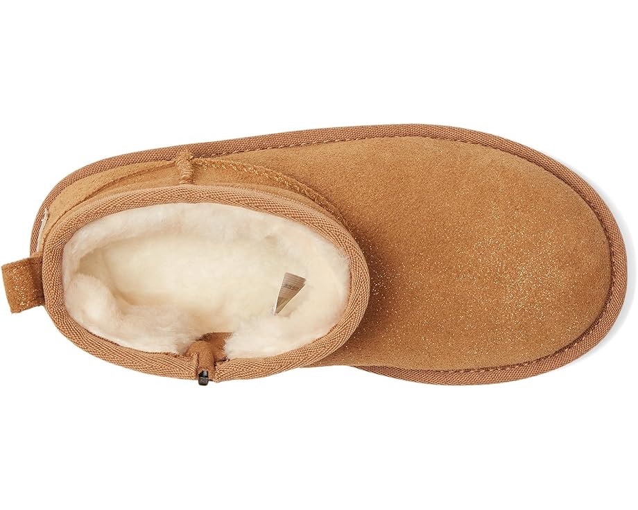 Детские тапочки UGG Kids Classic Ultra Mini Dazzle с замшевым верхом и подкладкой из переработанной шерсти