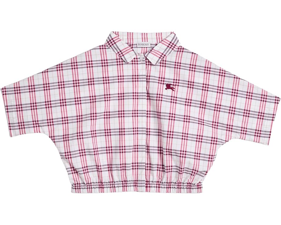 Burberry Kids блуза Maisie с воротником и короткими рукавами реглан