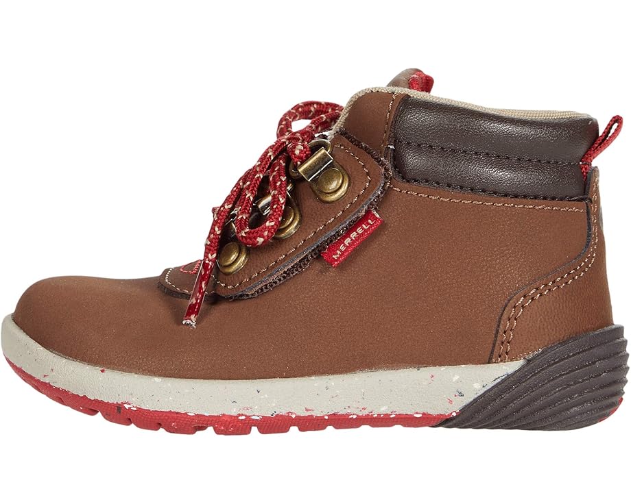 Детские ботинки Merrell Kids Bare Steps Boots 2.0 на шнуровке с кожаным верхом