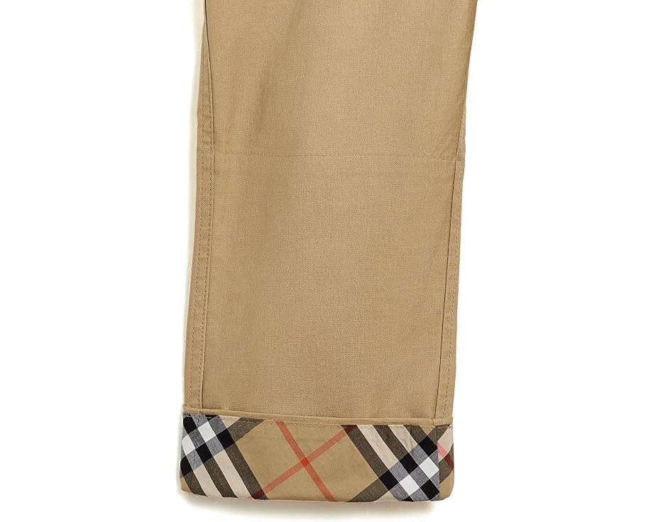 Burberry Kids брюки Sheldon Check с манжетами, повседневные