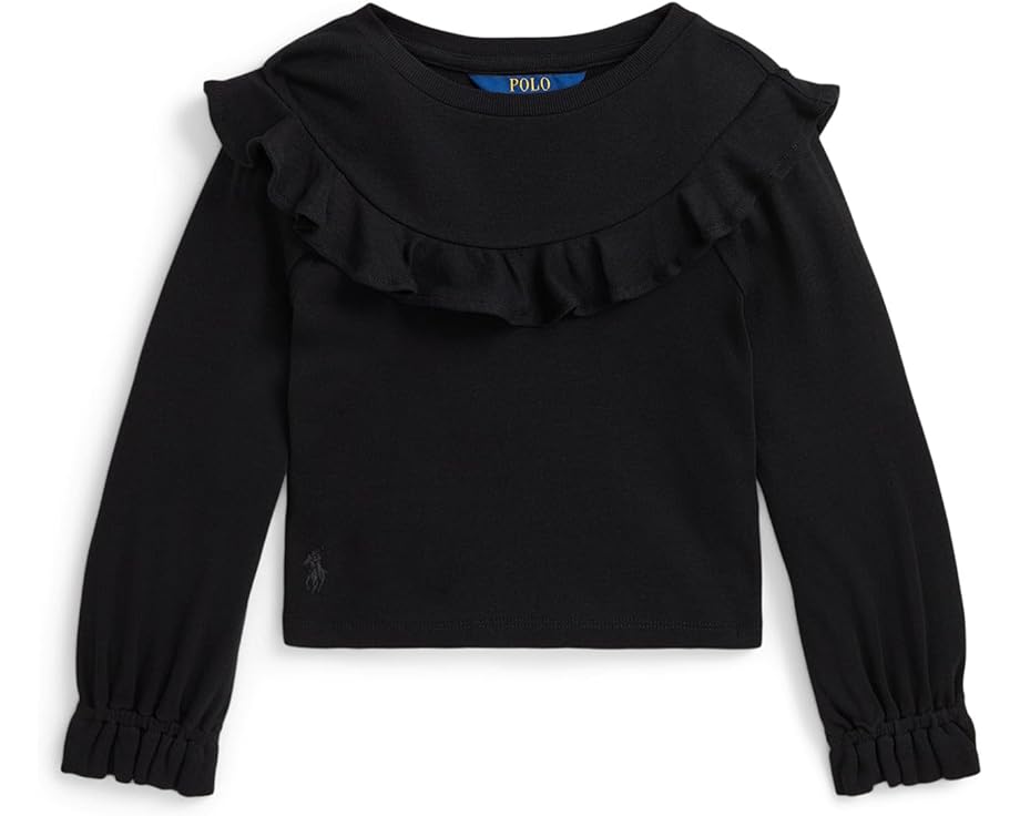 Блузка Polo Ralph Lauren Kids из хлопка и модала с рюшами для малышей и детей