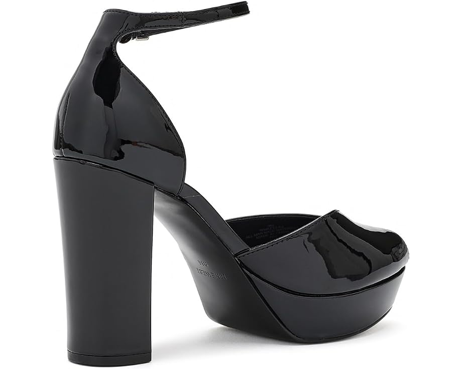Лодочки Nine West Keela с блочным каблуком глянцевые лакированные черные