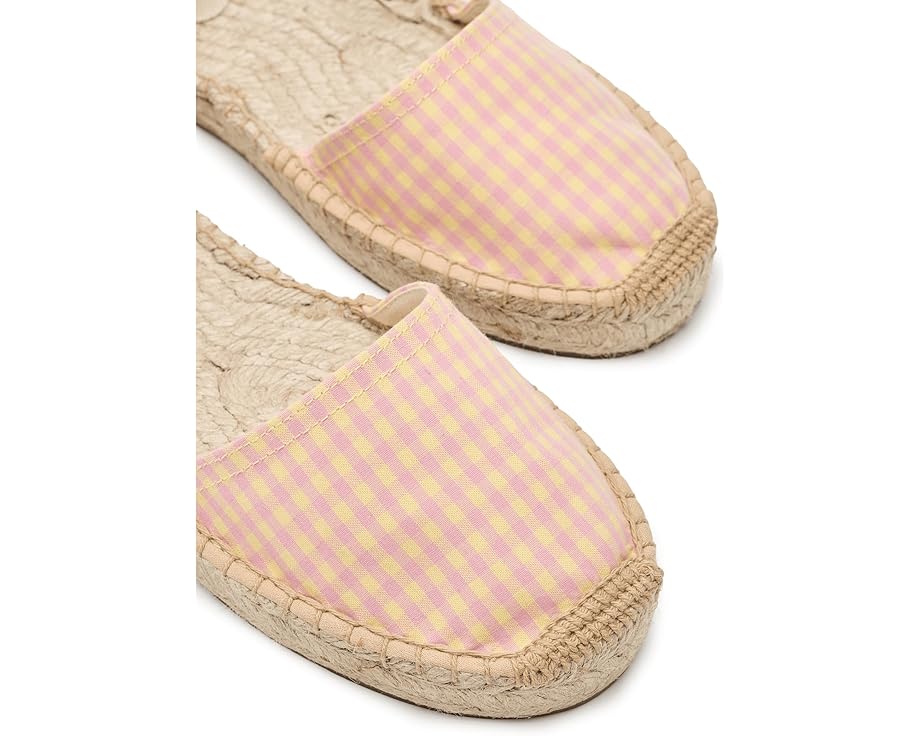 Босоножки Soludos Vichy Lauren Lace-up с завязками и клетчатым верхом