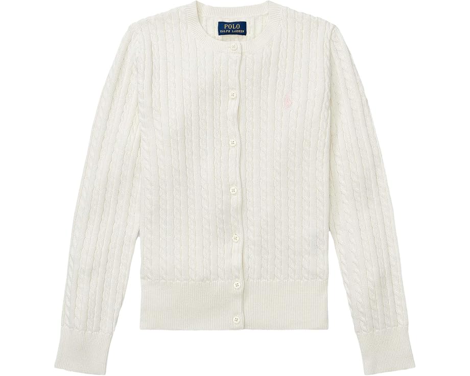 Кардиган Polo Ralph Lauren Kids из хлопка с рельефным узором для старших детей