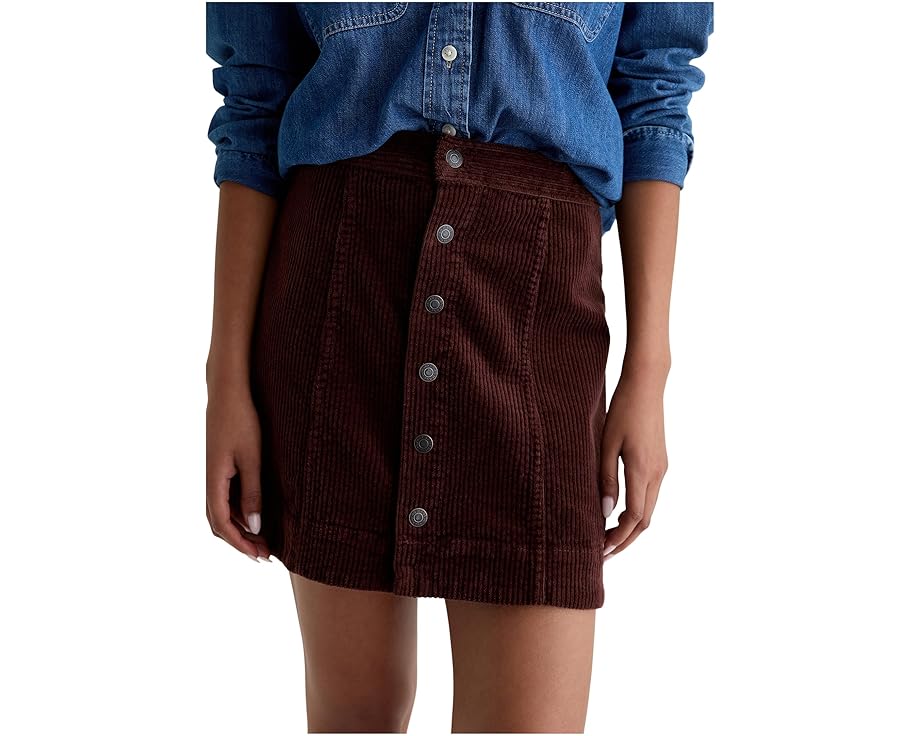 Мини-юбка Evie A Line из хлопковой ткани с металлическими пуговицами AG Jeans