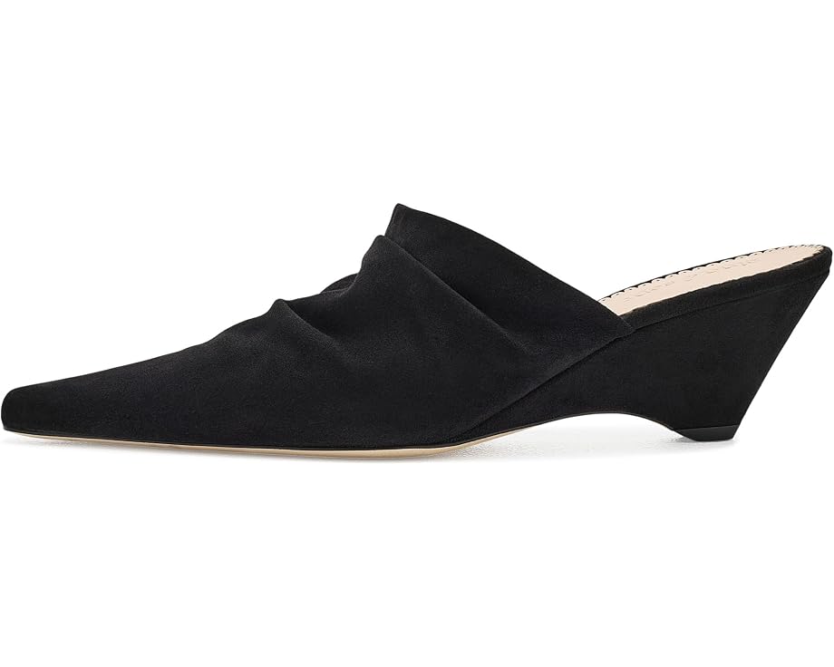 Cinq à Sept Sonia Curved Wedge Mules замшевые мюли на изогнутом каблуке